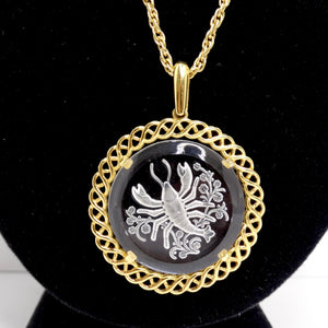 Trifari 18K Gold Plated Scorpion Pendent Necklace