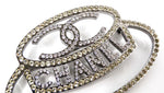 Chanel Crystal Silver-Tone Hat Brooch 2017