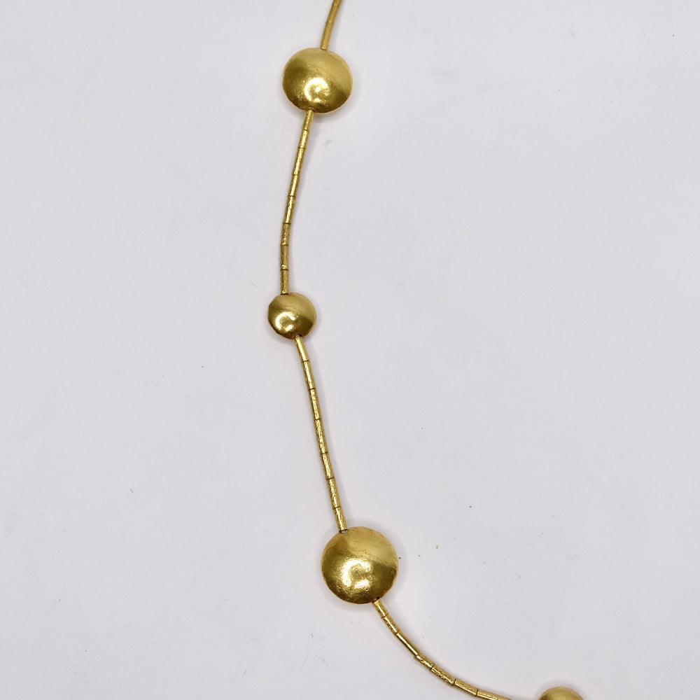 Gurhan 22k Gold Ruby Lentil Necklace