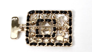 Chanel Crystal Black Leather No. 5 Perfume Bottle Style Brooch 2020
