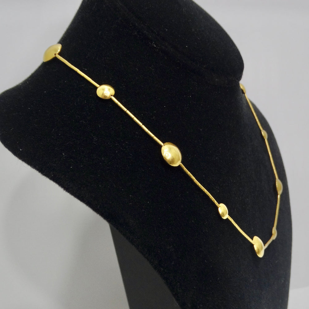 Gurhan 22k Gold Ruby Lentil Necklace