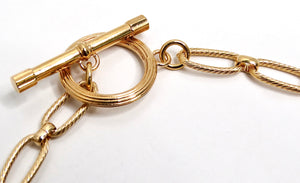 Destree 18k Gold-Plated Costume Gemstone Chainlink Necklace