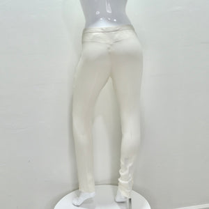 Chanel Ivory Silk High-Low Button Down & Trouser Set