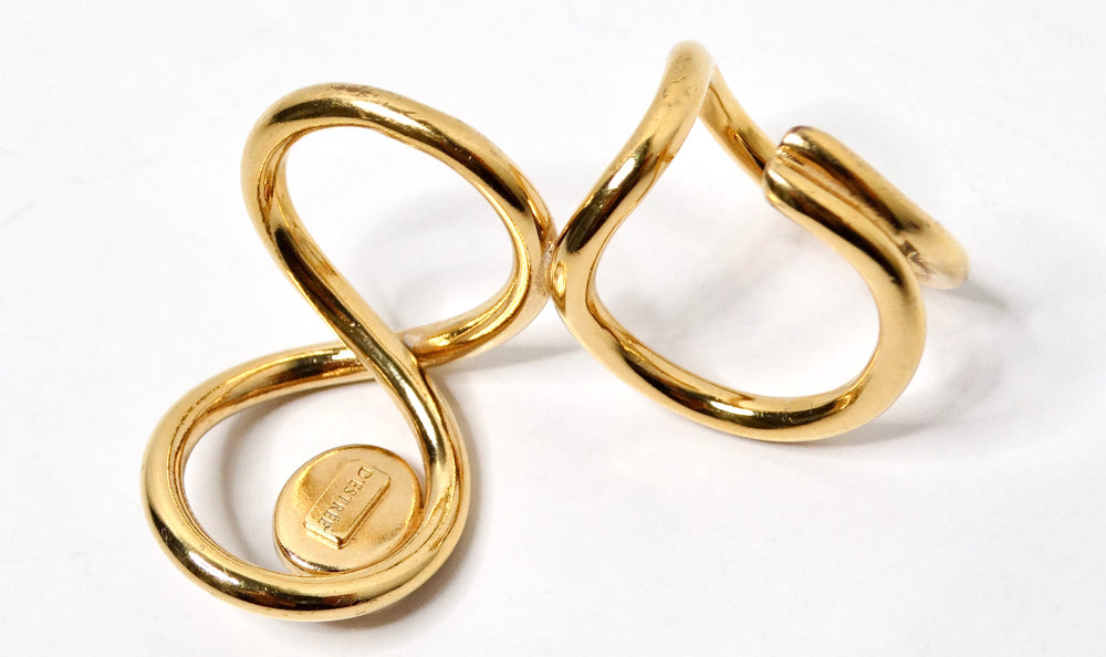 Destree 18k Gold-Plated Costume Gemstone Double Wrap Ring