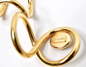 Destree 18k Gold-Plated Costume Gemstone Double Wrap Ring