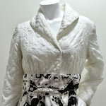 1960s Quilted Black & White Robe