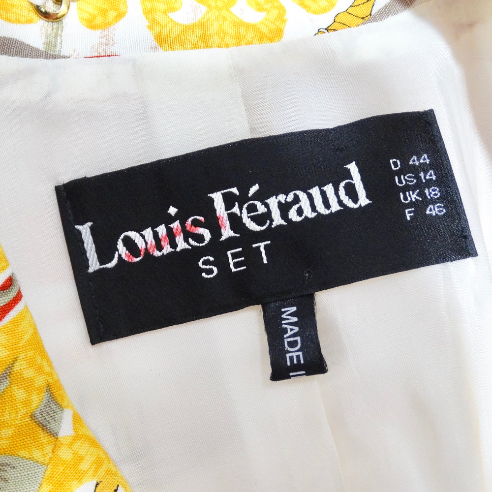 Louis Feraud 1980s Western Motif Print Blazer & Jeans Set