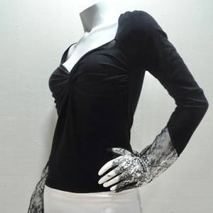 Lace Blouse - White, Black, Long Sleeve Lace Blouses