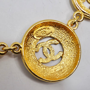 Chanel 1980s Logo Medallion Necklace
