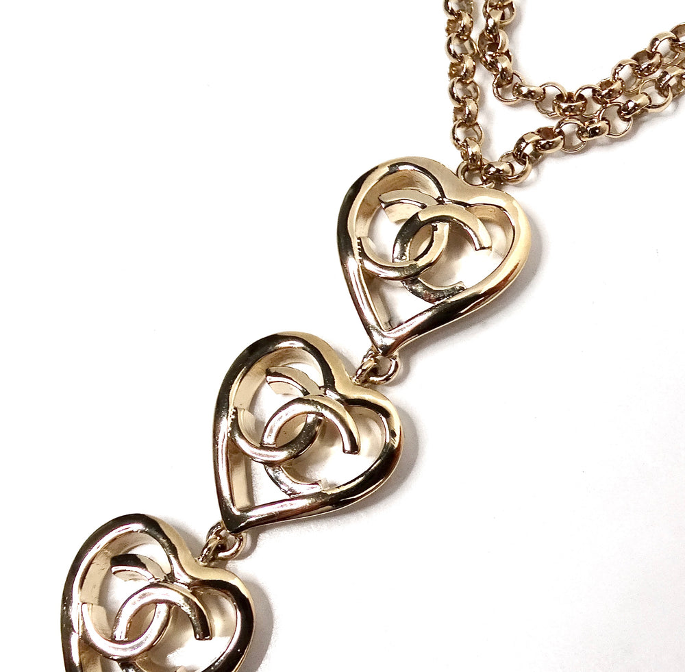 Chanel Interlocking CC Heart Link Bracelet Or Anklet 2022
