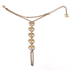 Chanel Interlocking CC Heart Link Bracelet Or Anklet 2022