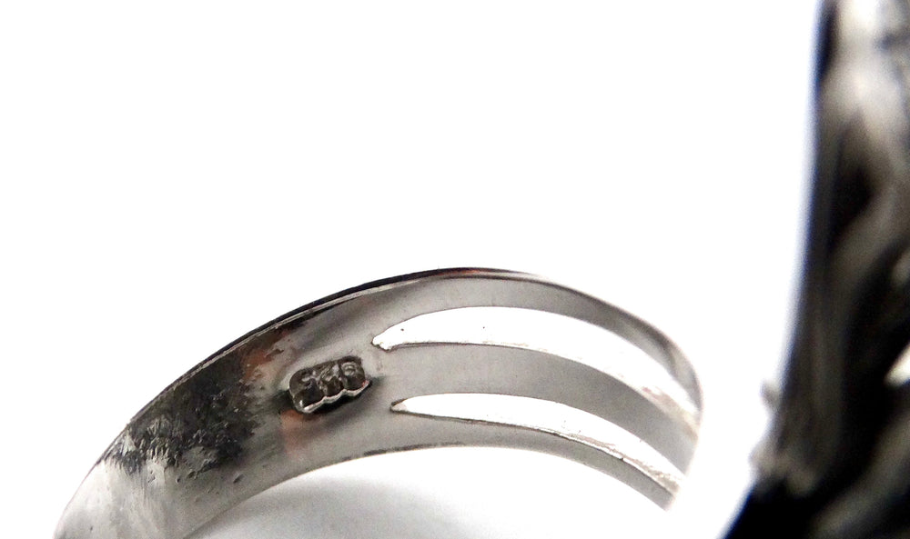 Swarovski Crystal Flower Style 925 Silver Cocktail Ring