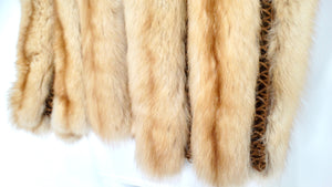 J Mendel Light Brown Mink Fur Stole circa 1990s