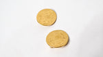 Hermes Paris "Clou de Selle" Gold-Tone Button Motif Clip-On Earrings