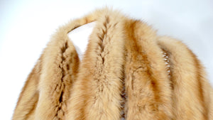 J Mendel Light Brown Mink Fur Stole circa 1990s