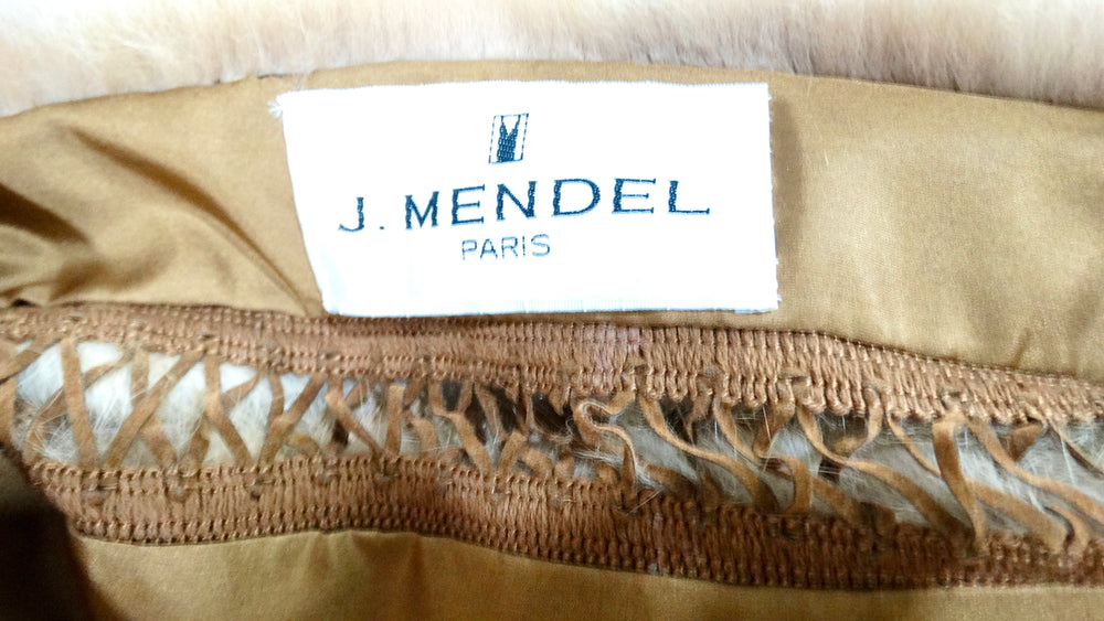 J Mendel Light Brown Mink Fur Stole circa 1990s