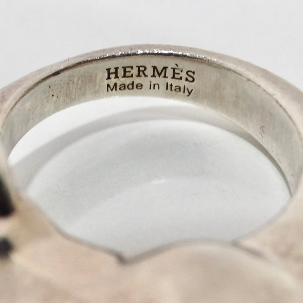Hermes 1990s Silver Gallop Ring
