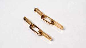 Burberry Gold-Tone Chain Link Dangle Earrings