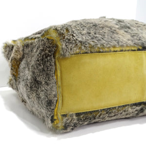 Chanel Yellow Orylag Fur Shoulder Bag