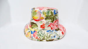 Gucci Floral Print Shiny Coated Cotton Bucket Hat