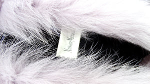 Light Purple Fox Fur Fringe Stole Scarf circa 1990s