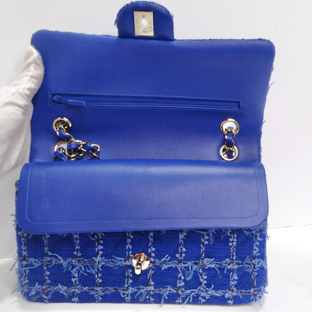 CHANEL Timeless Blue Tweed Handbag