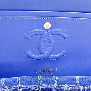 Chanel Blue Iridescent Calfskin Medium Classic Flap Bag ○ Labellov ○ Buy  and Sell Authentic Luxury