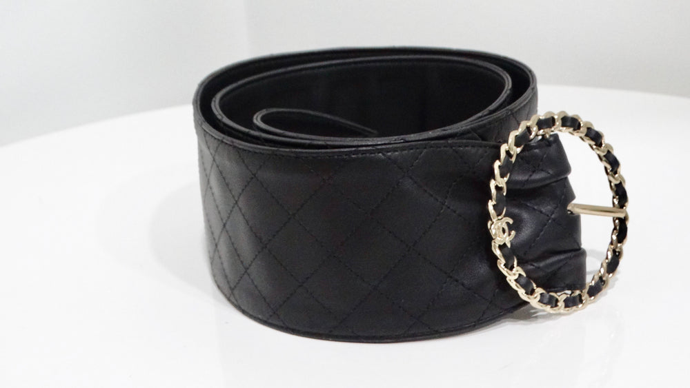 Chanel Quilted Lambskin Belt