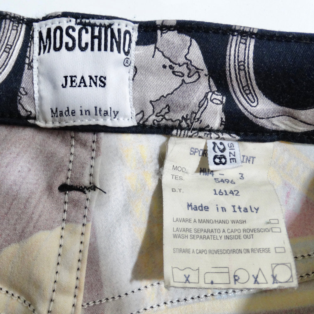 Moschino 1990s Casino Print Jeans