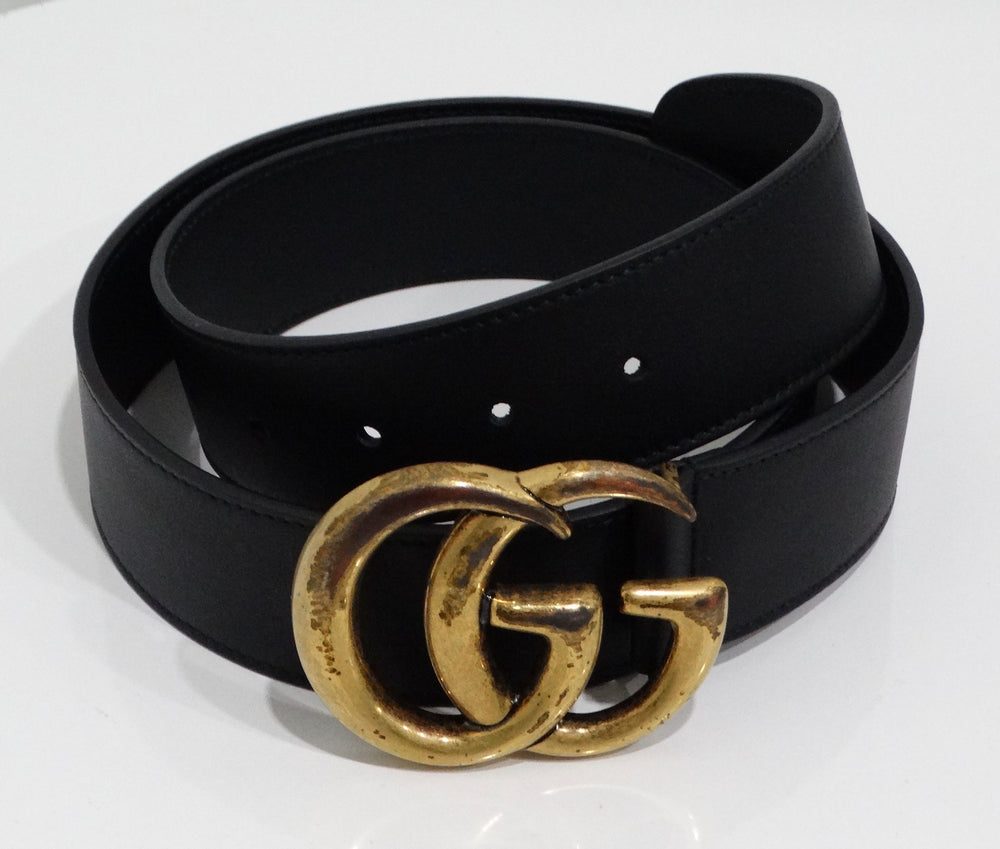 Gucci Marmont Black Leather Belt