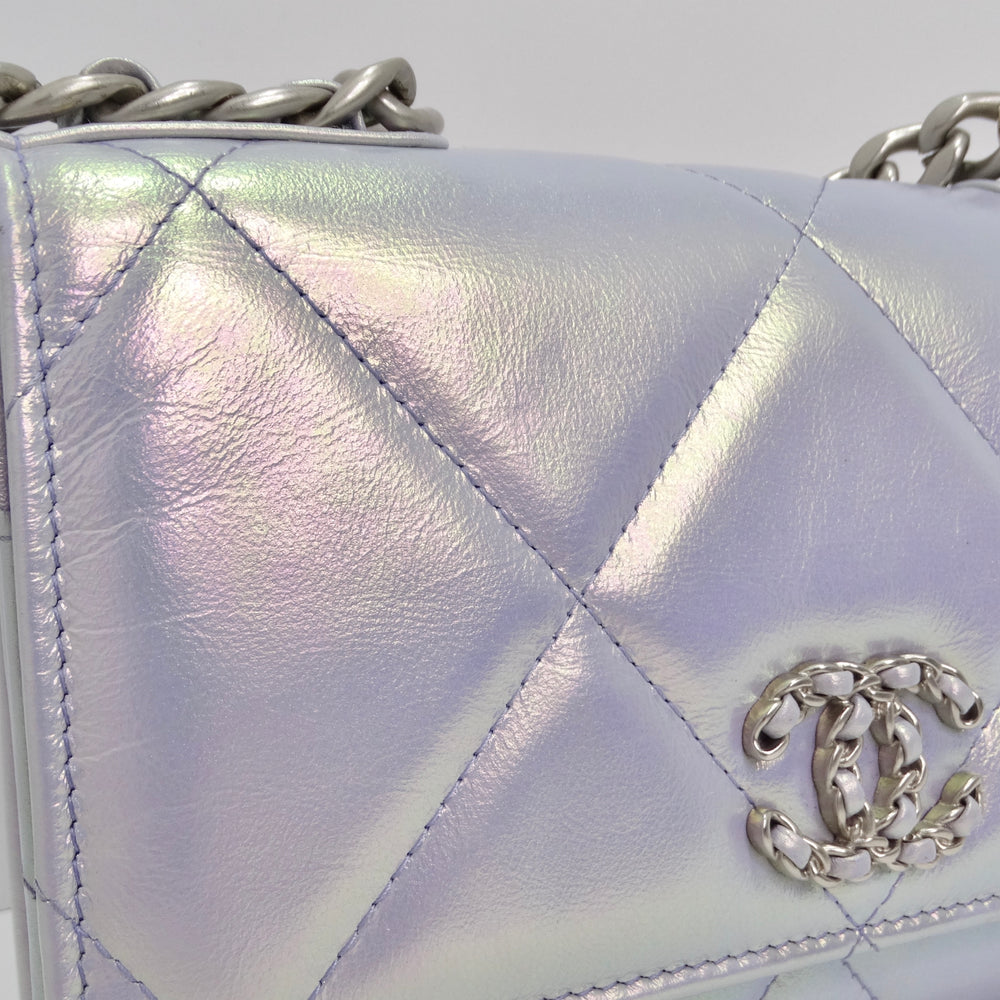 Iridescent Calfskin Quilted Medium Chanel 19 Flap Bag – Vintage by