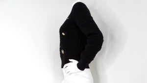 Chanel Black Coco Neige Lucky Charms Cashmere & Wool Blend Sweater 2018