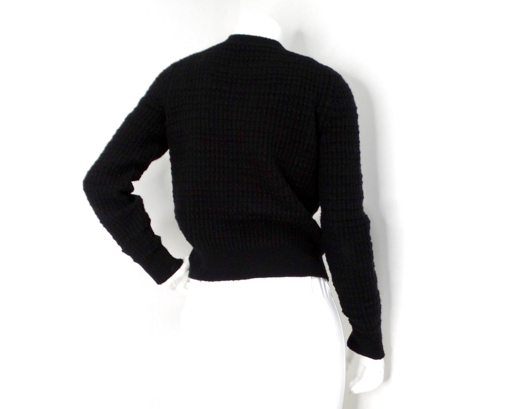 Chanel Black Coco Neige Lucky Charms Cashmere & Wool Blend Sweater 2018