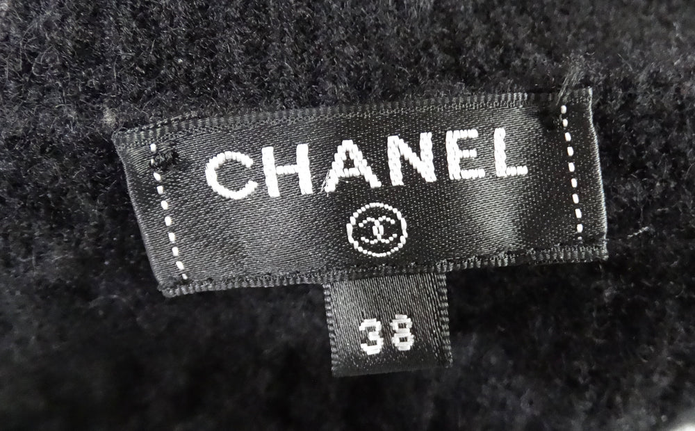 Chanel Black Coco Neige Lucky Charms Cashmere & Wool Blend Sweater 2018