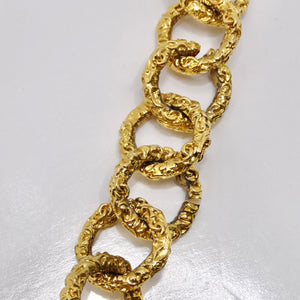 Chanel 1993 Gold Tone Black CC Medallion Florentine Necklace