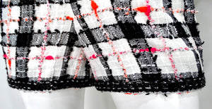 Chanel Checkered Double-Breasted Boucle Tweed Jacket Jumpsuit 2020