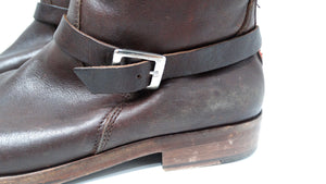 Golden Goose Limited Handmade Brown Leather Riding Boots