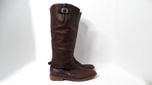 Golden Goose Limited Handmade Brown Leather Riding Boots