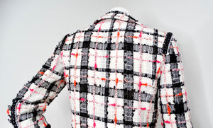 Chanel Checkered Double-Breasted Boucle Tweed Jacket Jumpsuit 2020
