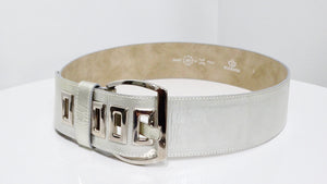 Dismero Patent Champagne Leather Belt