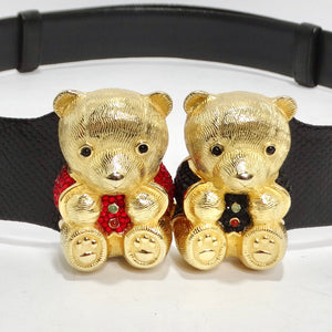 Judith Leiber 1980s Swarovski Teddy Bear Belt