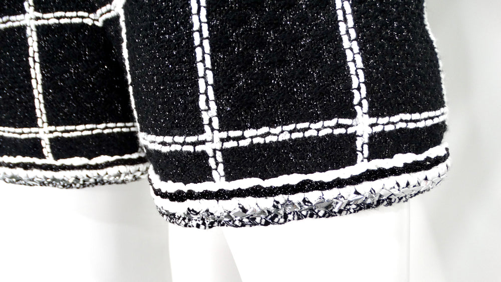 Chanel Black & White Striped Tweed Romper SS 2020