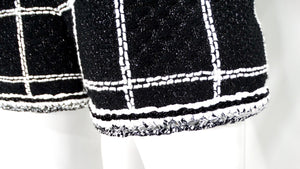 Chanel Black & White Striped Tweed Romper SS 2020