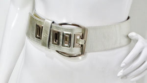 Dismero Patent Champagne Leather Belt