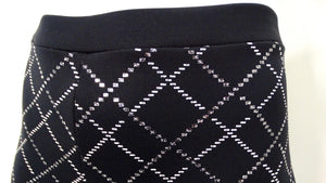 Chanel Black & White Neoprene Reflective Pants 2020