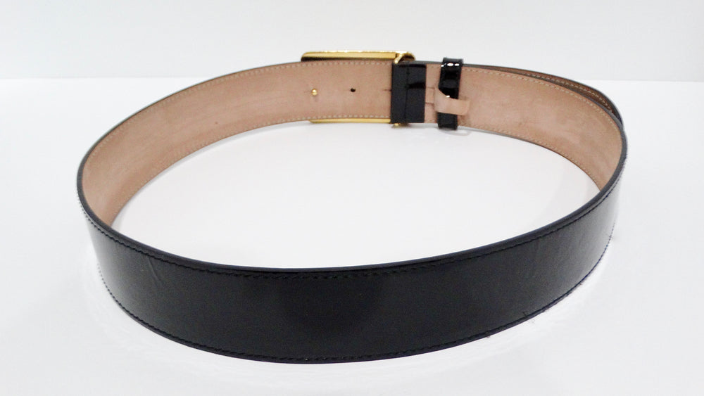 Dolce & Gabbana Black Patent Leather Belt