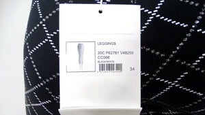Chanel Black & White Neoprene Reflective Pants 2020