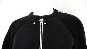 Chanel Coco Neige Velour Drawstring Zip Jacket 2018