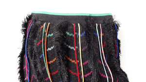 Missoni Multicolor Stripe Knit Fringe Mini Skirt