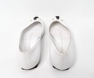 Chanel White & Black Tuxedo Collar Style Flats circa Y2K